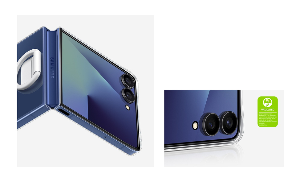 Sleek case. Camera protected