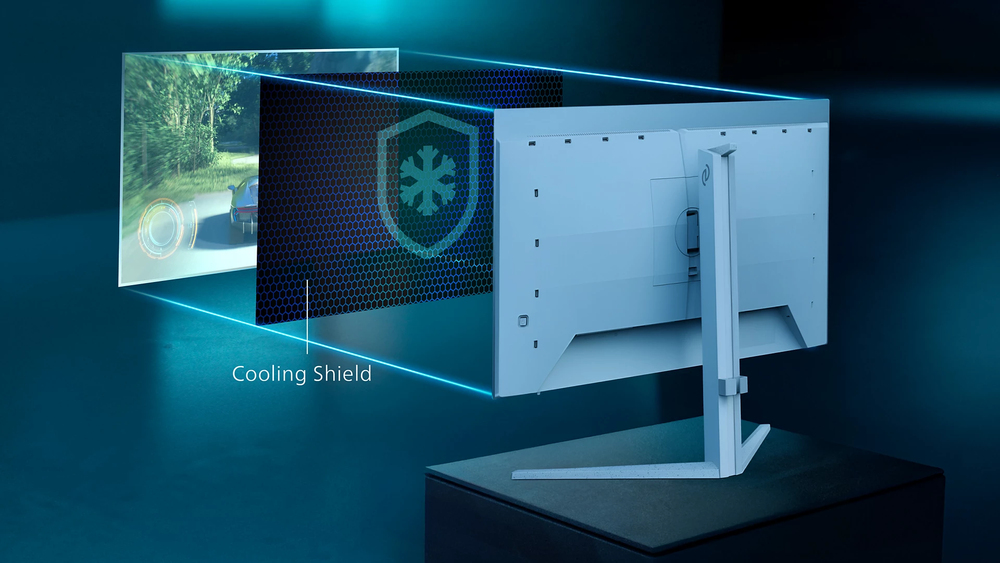 Protects and cools QD-OLED displays to reduce burn-in