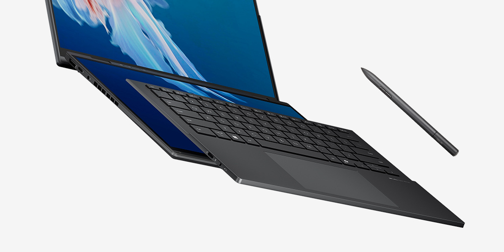 Abnehmbare ErgoSense-Tastatur und Full-Size-Touchpad