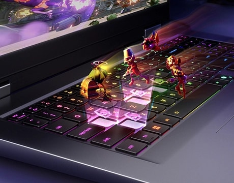 Optionale 24-Zonen-RGB-Tastatur mit universellem Lichteffekt
