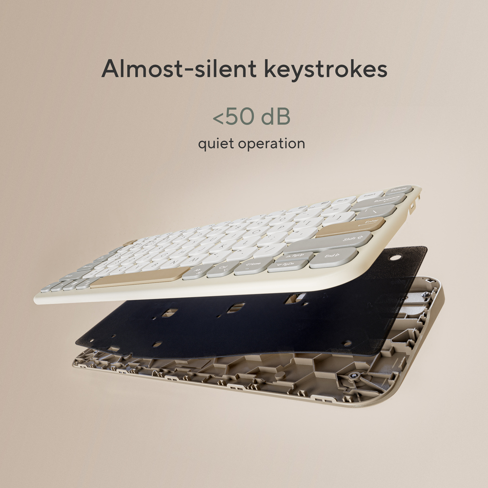 Almost-silent keystrokes