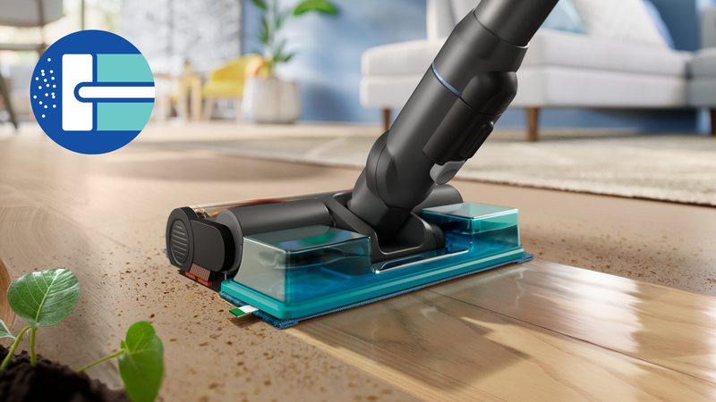 Enkel våtmoppning med Aqua-modulen som klickas fast