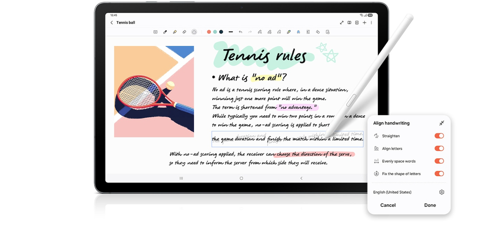 Write it your way with S Pen.