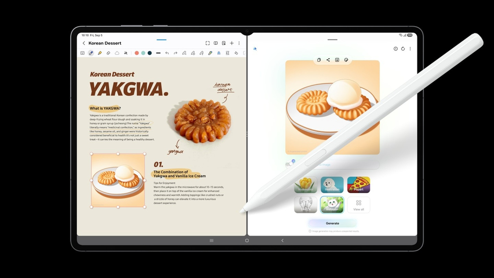 From idea to AI-sketch to notes, instantly