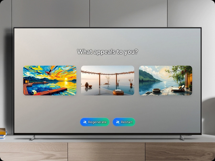 Erstelle deine eigenen AI-Hintergrundbilder auf dem TV-Gerät