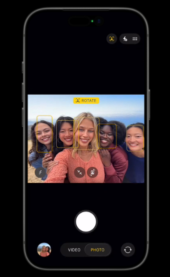 18MP Center Stage front camera. It’s a total frame changer.