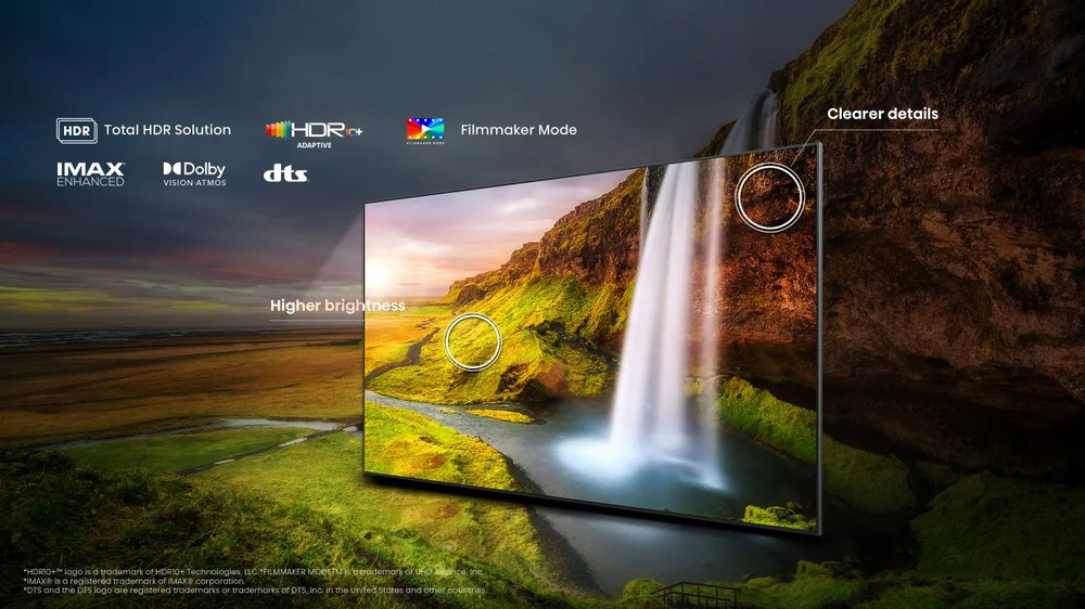 Total HDR Solution, HDR10+ Adaptive, Filmmaker Mode, IMAX Enhanced, Dolby Vision.Atmos, DTS Virtual:X
