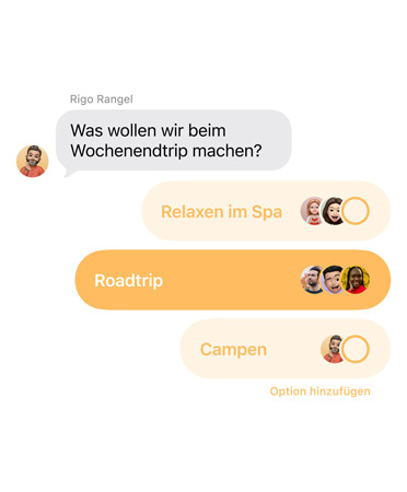 Starte Umfragen in Nachrichten