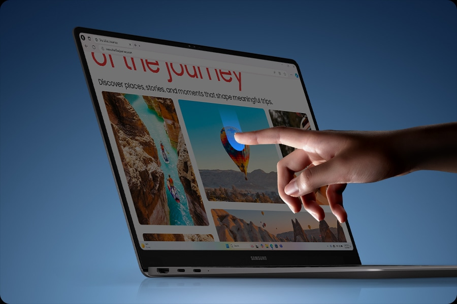 Touch control, right on the display