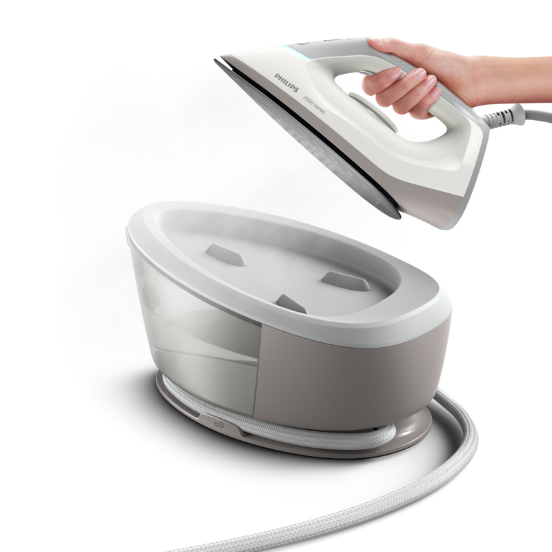 Rapida rimozione delle pieghe grazie al vapore continuo fino a 130 g/min