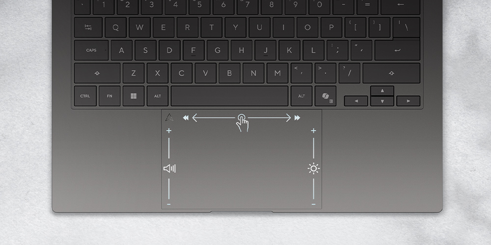 Enlarged touchpad