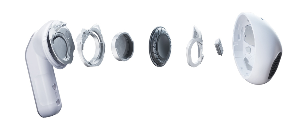 Dynamic wide-range speaker for rich, full audio