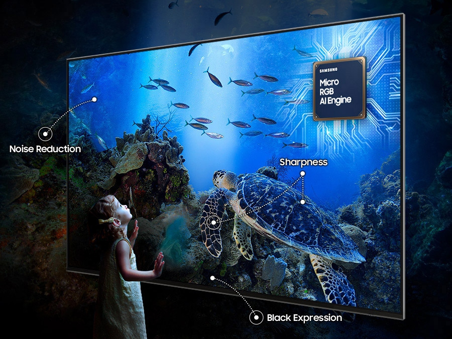 AI-powered image enhancements tailored to a super large screen