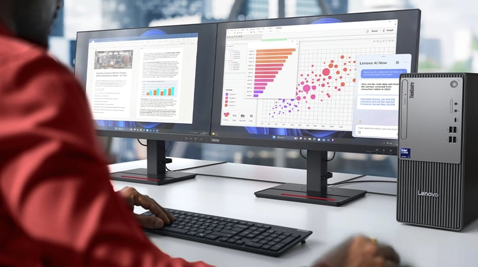 <p>PRODUTTIVITÀ INTUITIVA</p><p>Impara, adattati e proteggiti con Lenovo AI Now</p>