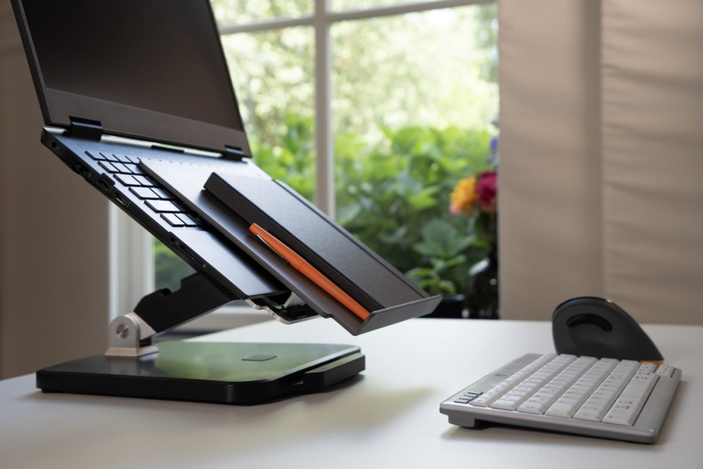 Integrated and foldaway document holder