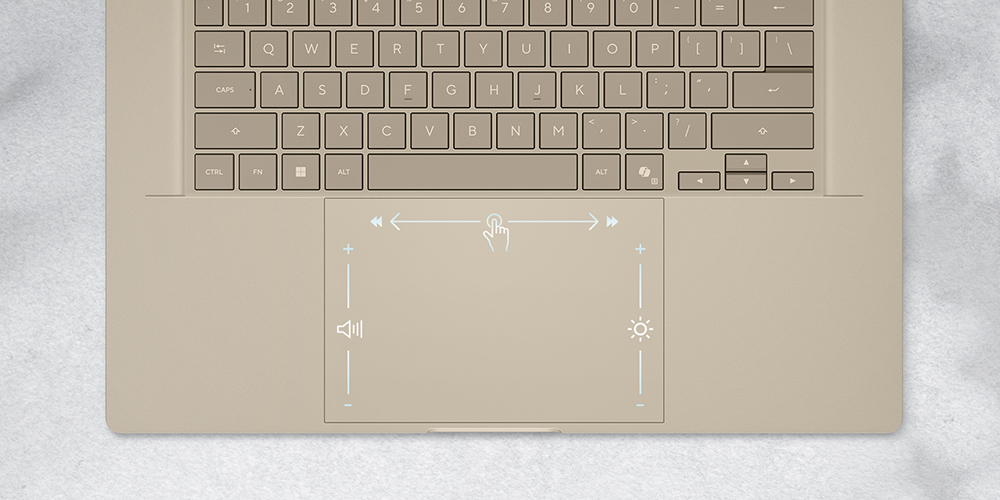 Enlarged touchpad