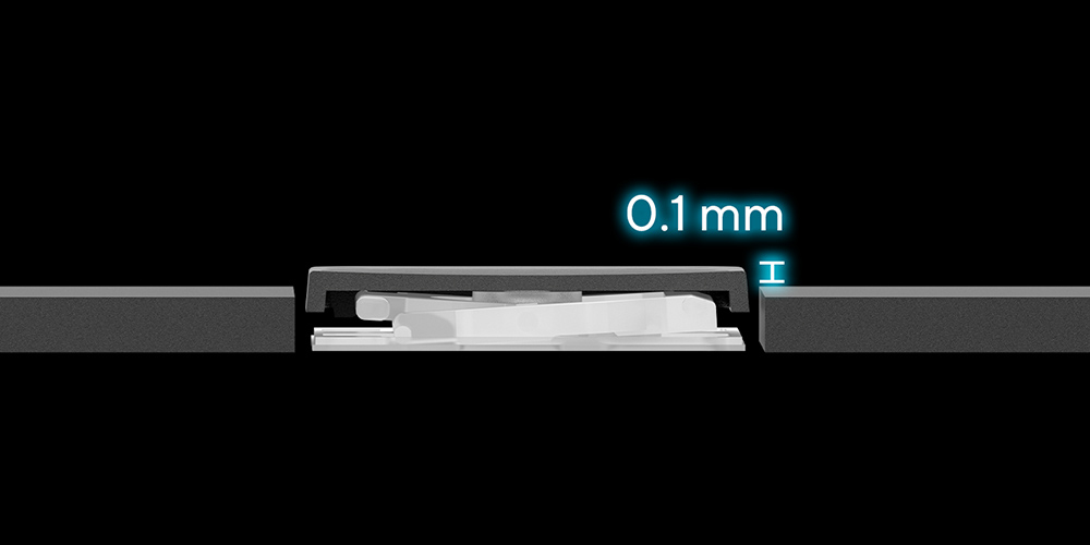 0.1 mm key cap relief