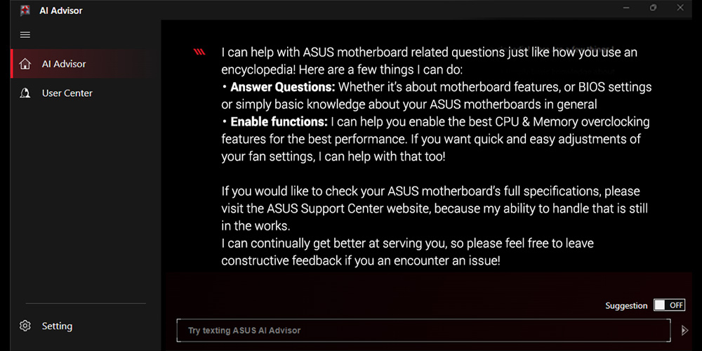 ASUS AI Intelligence