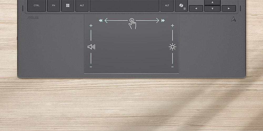 Enlarged touchpad
