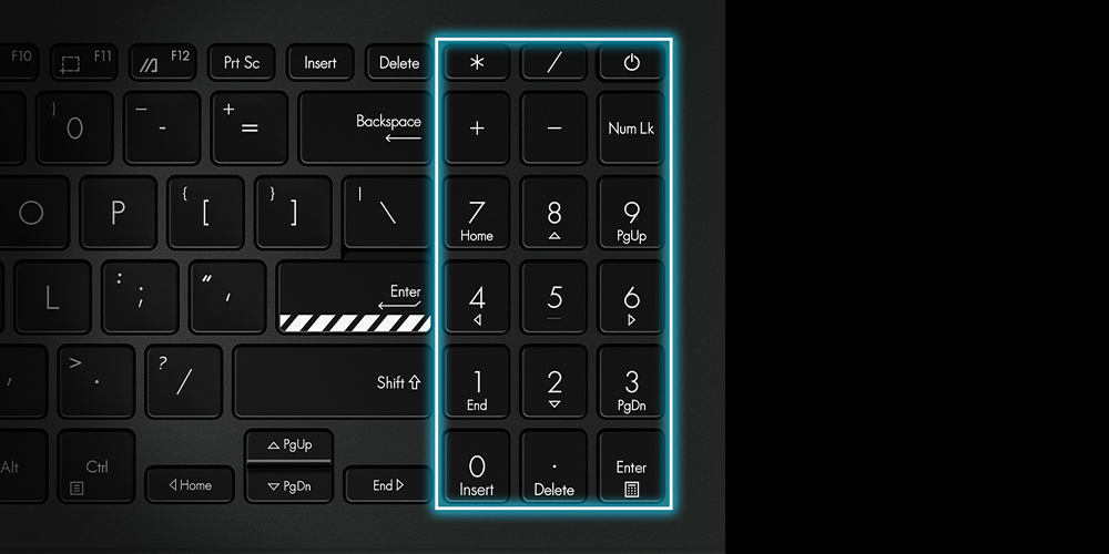 Enhanced number key layout