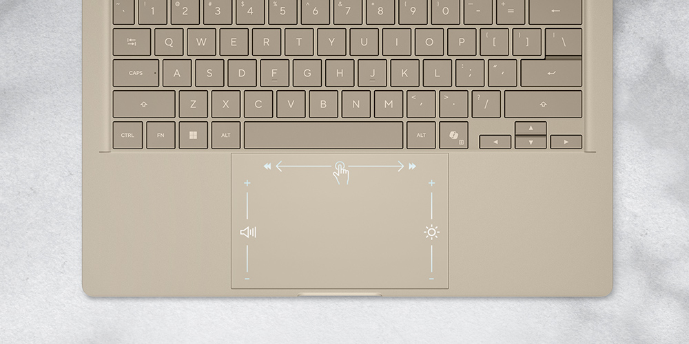 Enlarged touchpad