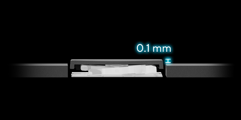 0.1 mm key cap relief