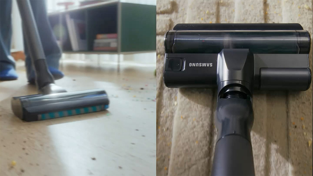Hygienische Aufnahme von Haaren und wenig Verheddern in der Bürste