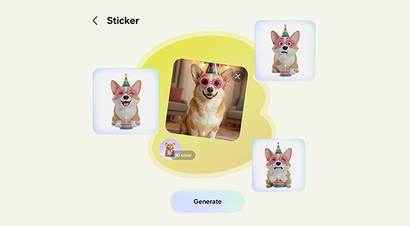From photos to stickers in a tap