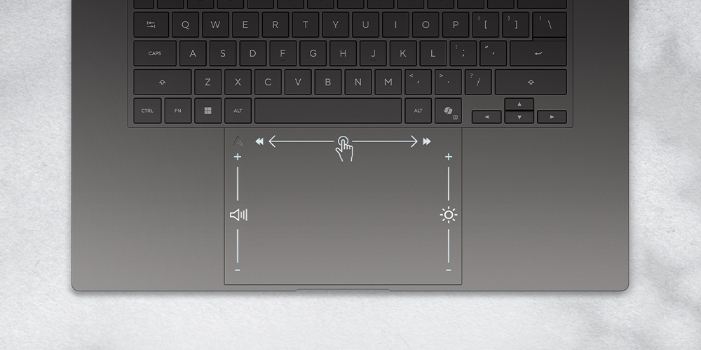 Enlarged touchpad