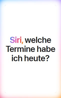 Siri ist immer be­reit