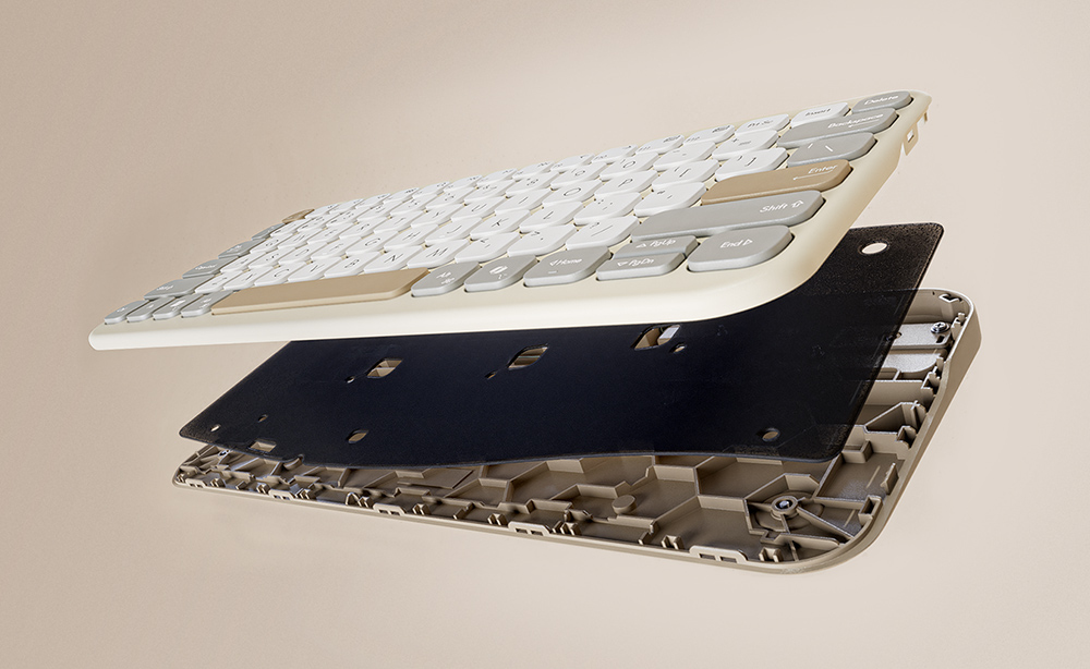 Almost-silent keystrokes