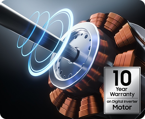 10 Jahre Garantie auf den Digital Inverter Motor<sup>[13]</sup> - Langlebig und leise