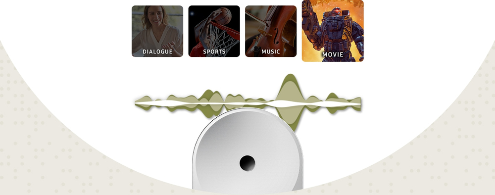 Erlebe Sound, der mithilfe von AI automatisch optimiert wird