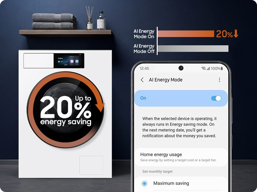 Kann den Energieverbrauch deines Trockners um bis zu 20 %<sup>[1]</sup> reduzieren