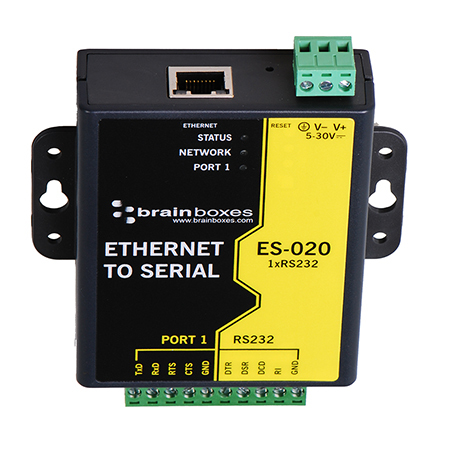 Access to one RS232 serial port 10x screw terminal blocks