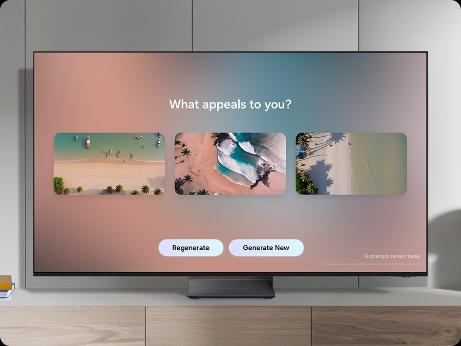 Erstelle deine eigenen AI-Hintergrundbilder auf dem TV-Gerät