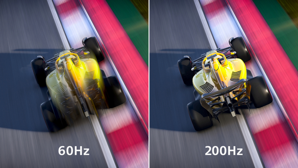 200Hz refresh rate for clear and sharp imagery.