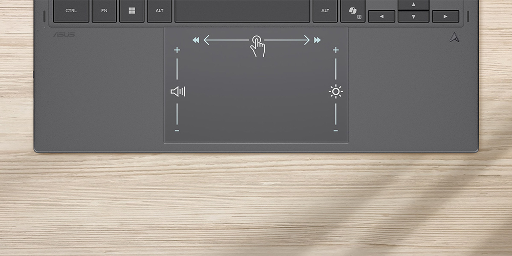 Enlarged touchpad