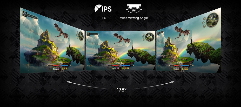 Vivid colours across the whole screen