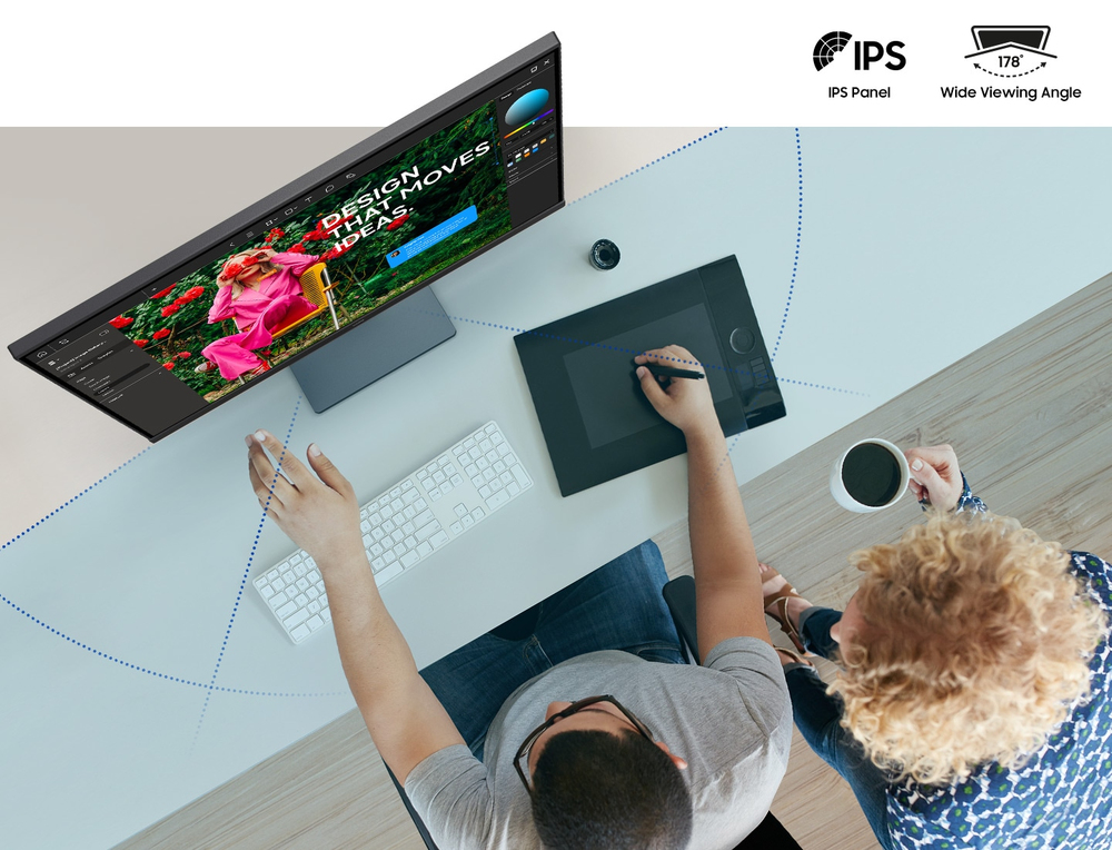 Vivid colours across the whole screen