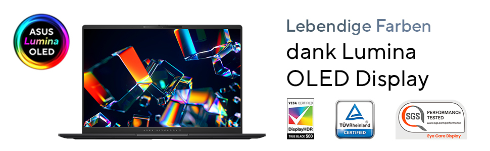 Hochauflösendes Lumina OLED Display im 16:10 Format