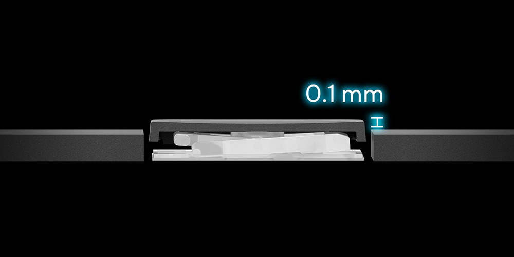 0.1 mm key cap relief