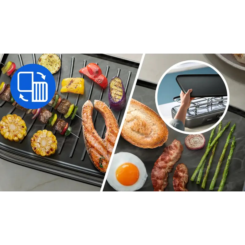 Wendbare Grillplatte für mehr Vielseitigkeit