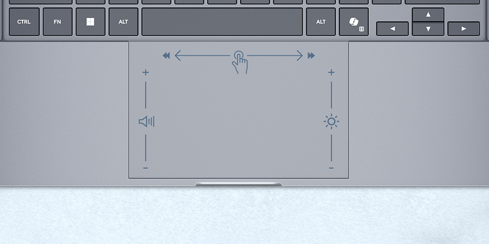 Vergrößertes Touchpad