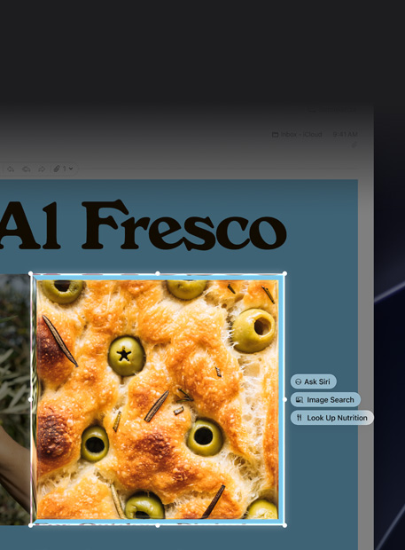 Visuelle Intelligenz mit Siri auf dem Mac