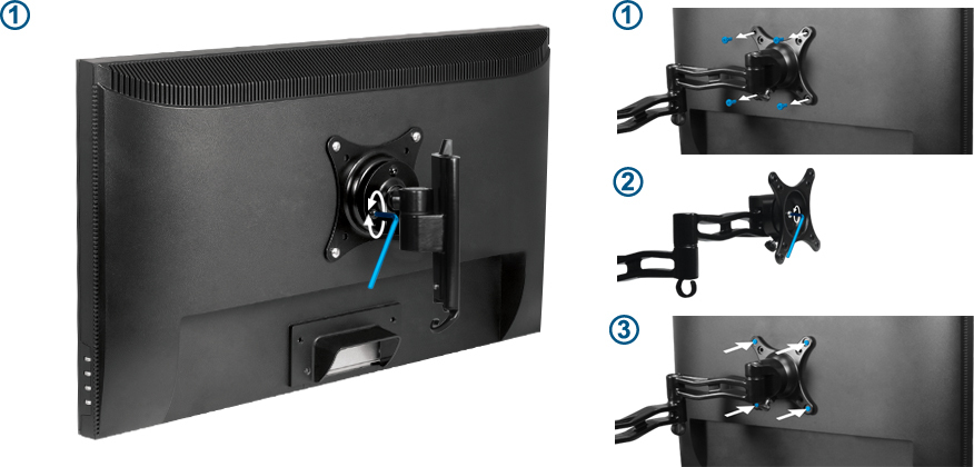 Adjustment without Removing the Monitor