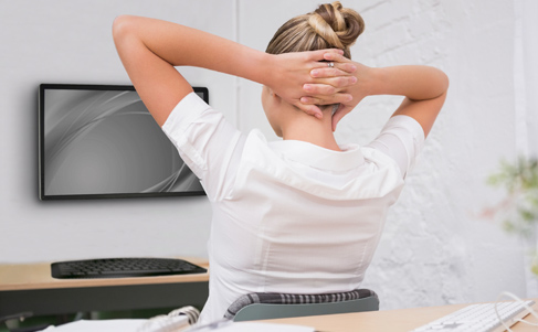 Perfect positioning to reduce eyes, neck, shoulder and back strain