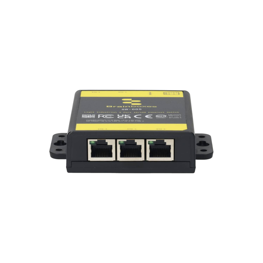 5x 10/100 Mpbs ports
