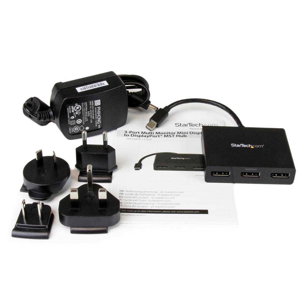 Multi Stream Transport Hub – Mini DisplayPort™ 1.2 naar drievoudige DisplayPort MST-hub