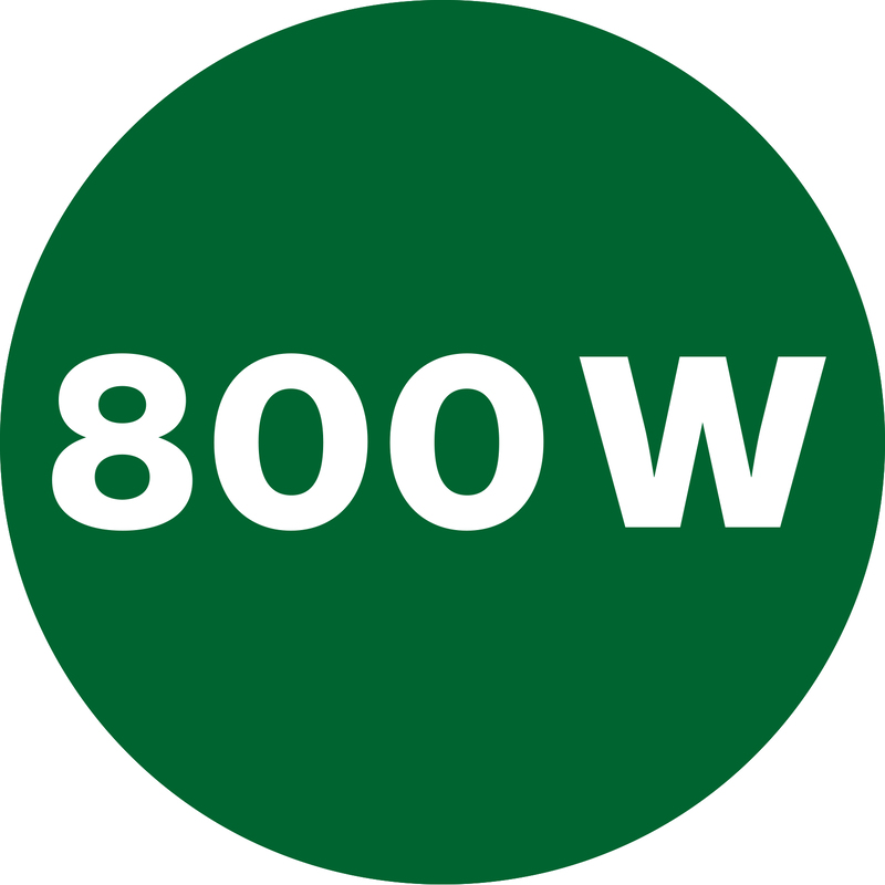 Powerful 800 W motor